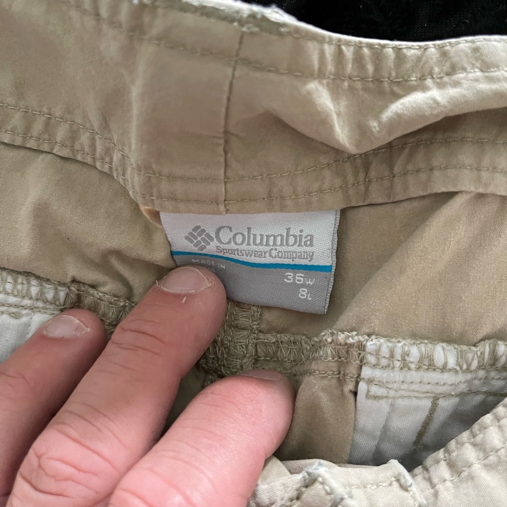 Columbia mens khaki shorts, size 36W